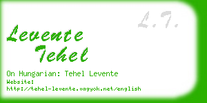 levente tehel business card